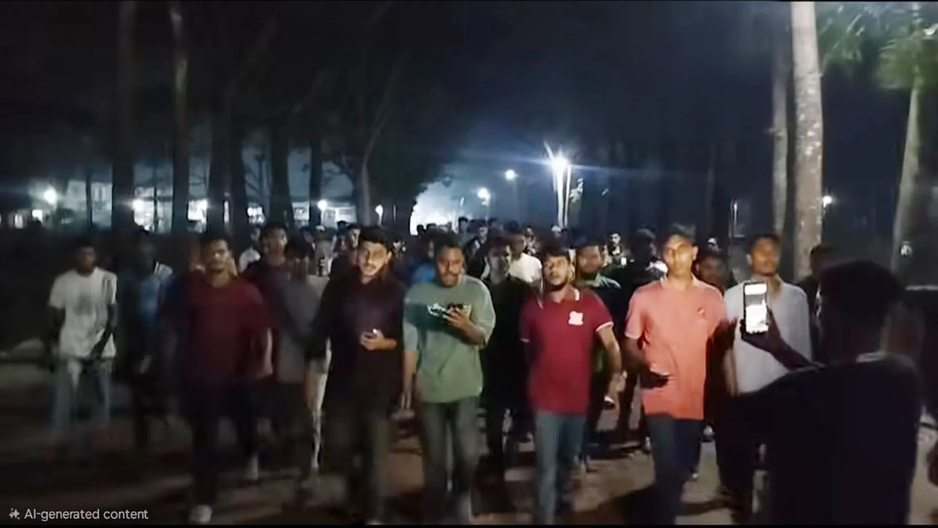 পবিপ্রবিতে গভীর রাতে ইসকন নিষিদ্ধের দাবিতে শিক্ষার্থীদের বিক্ষোভ