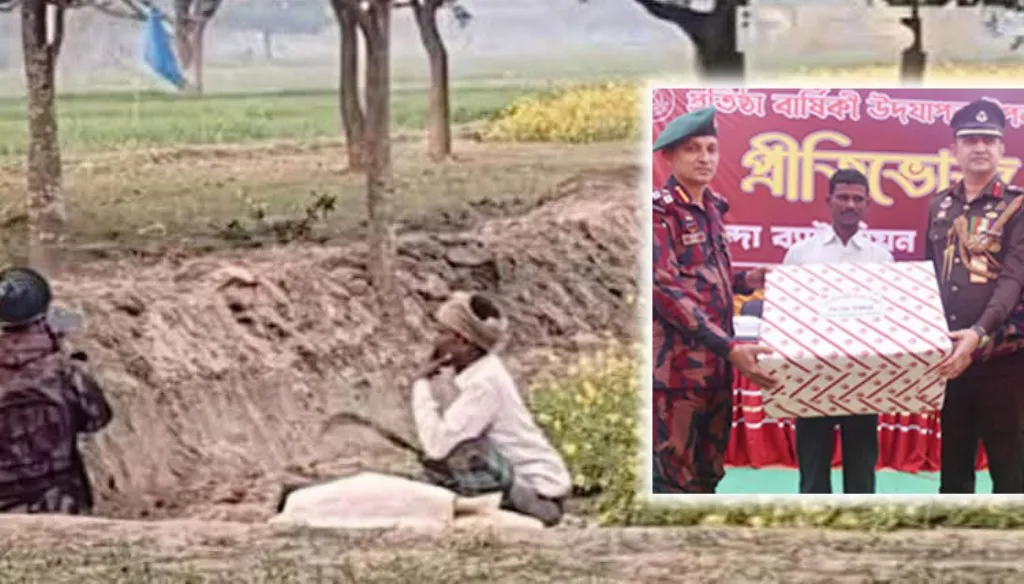 সীমান্তে কাস্তে হাতে ভাইরাল সেই কৃষককে বিজিবির সংবর্ধনা