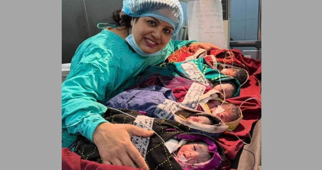 এক সঙ্গে পাঁচ সন্তানের জন্ম দিলেন এক নারী