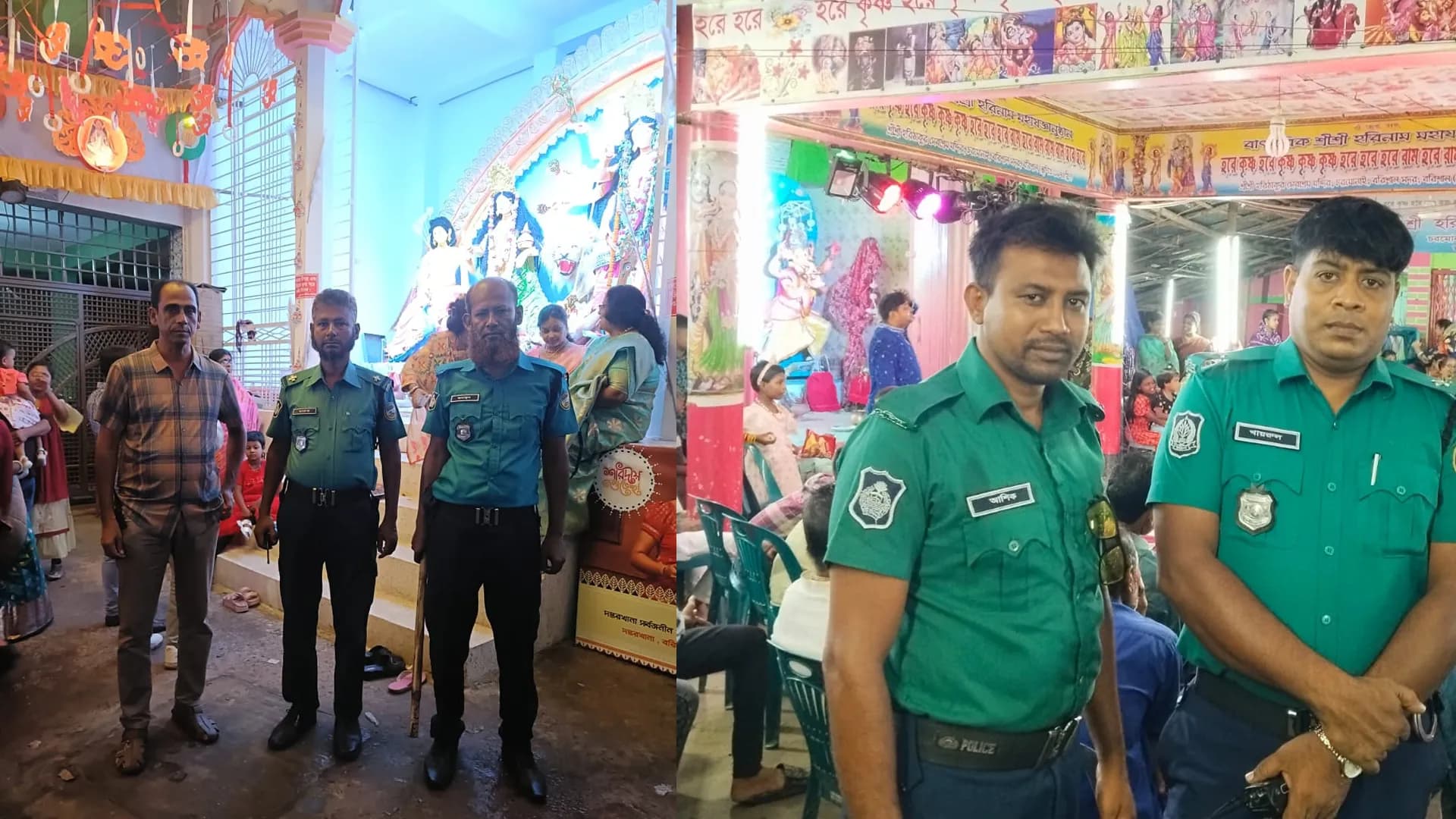 গভীর রাতে নৈরাজ্যের আশঙ্কা, বরিশাল শহরের মন্দিরগুলোতে নিরাপত্তা জোরদার
