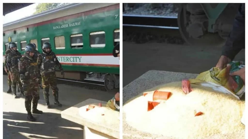 চালের বস্তায় মিলল পিস্তল ও ককটেল