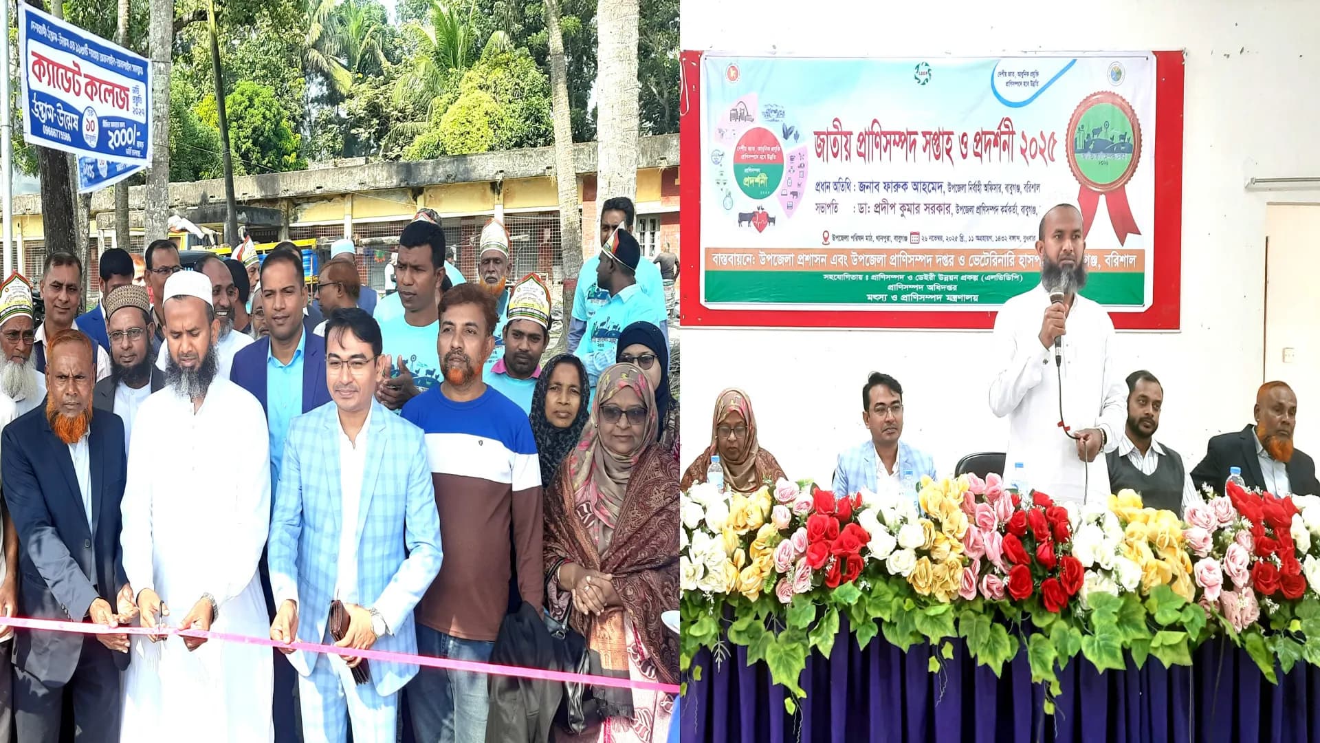 বাবুগঞ্জে জাতীয় প্রাণিসম্পদ সপ্তাহ ও প্রদর্শনীর বর্ণাঢ্য উদ্বোধন