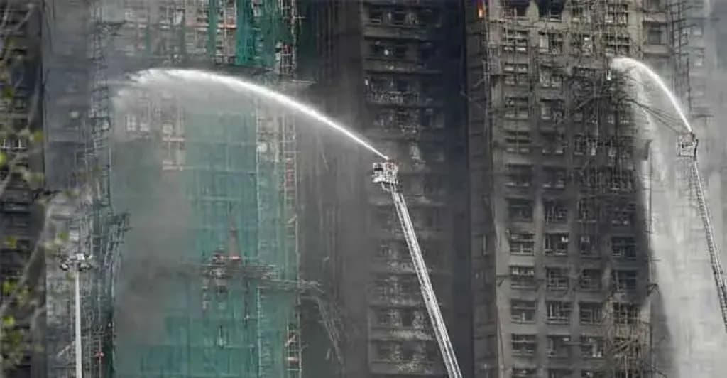 হংকংয়ে বহুতল ভবনে আগুনে মৃত্যু বেড়ে ৪৪, নিখোঁজ ২৭৯