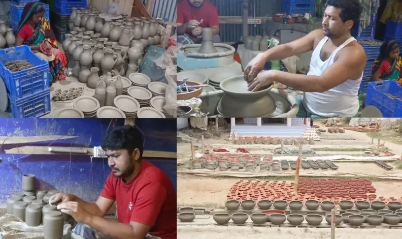 পিরোজপুরে বিলুপ্তির পথে মৃৎশিল্প, টিকে থাকার লড়াইয়ে শতাধিক পরিবার