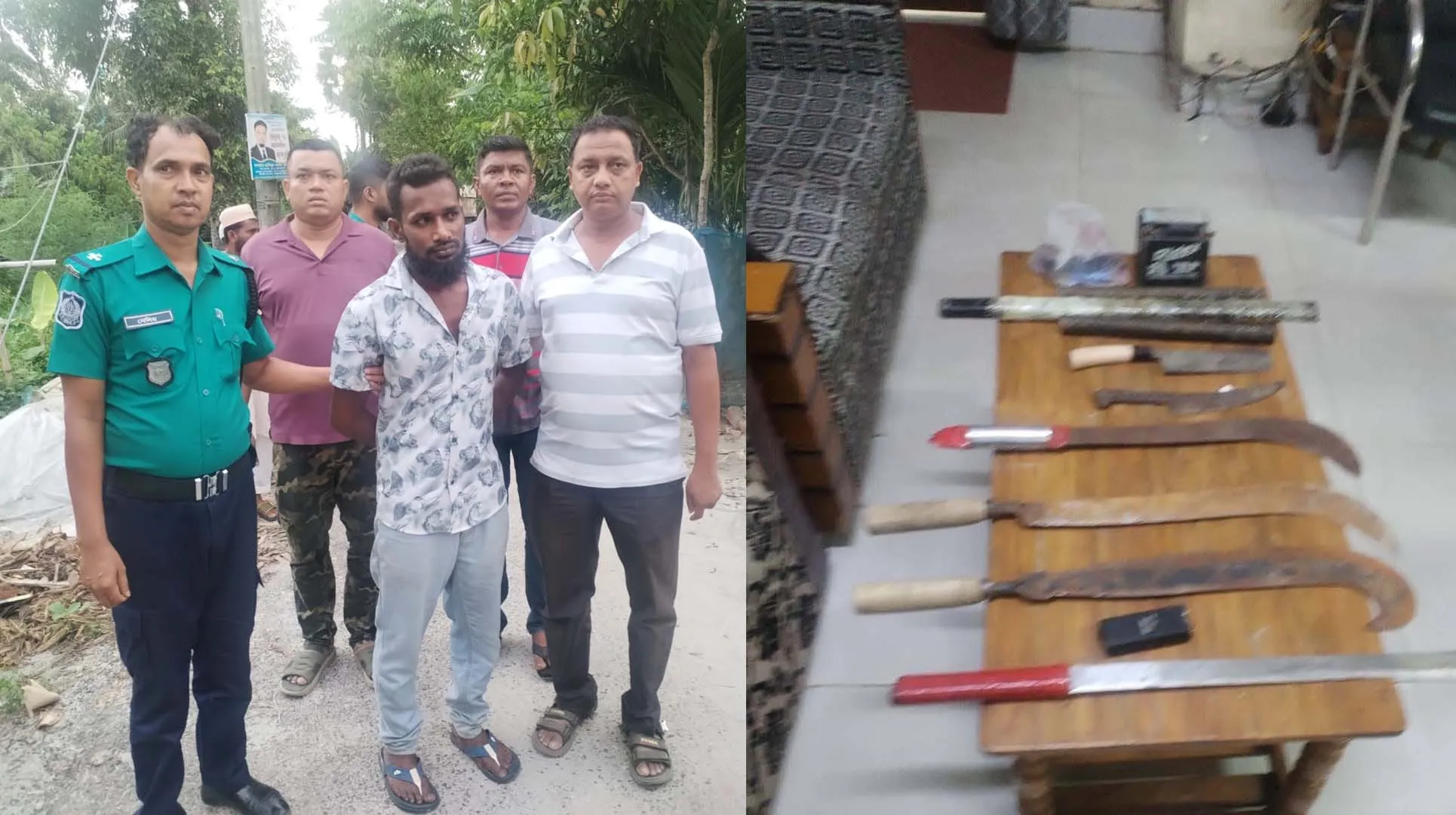 বরিশালের আলোচিত সন্ত্রাসী ‘দাও মাসুদ’ অবশেষে পুলিশের জালে