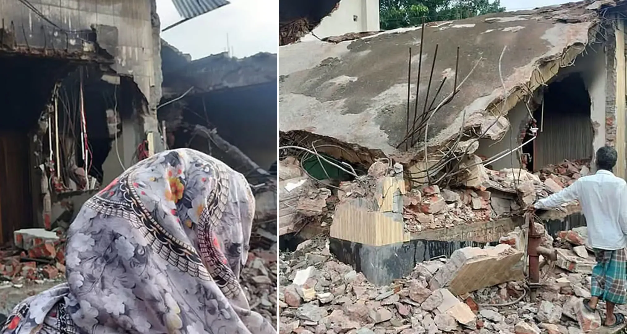 পলাতক আ’লীগ নেতার ভবন গুড়িয়ে দিলেন বিএনপি নেতাকর্মীরা (!), প্রশাসনের ভূমিকা নিয়ে প্রশ্ন