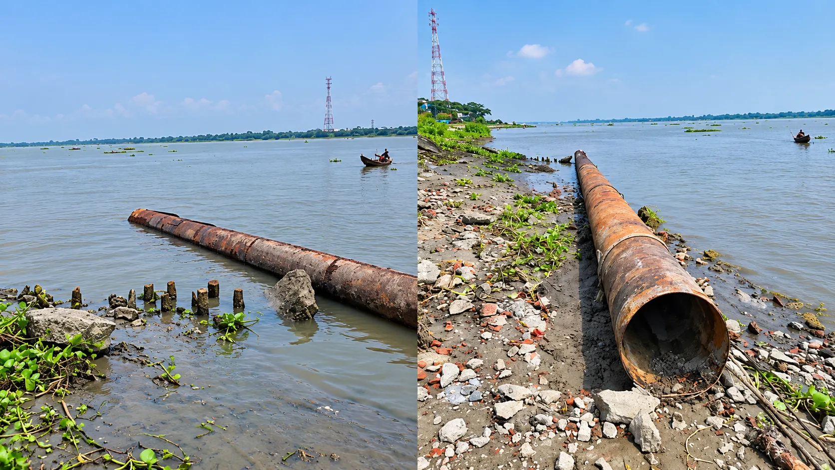 বেকুটিয়া সেতুর নিচে সরকারি পাইপ চুরি, বিএনপি নেতাসহ আটক ৯