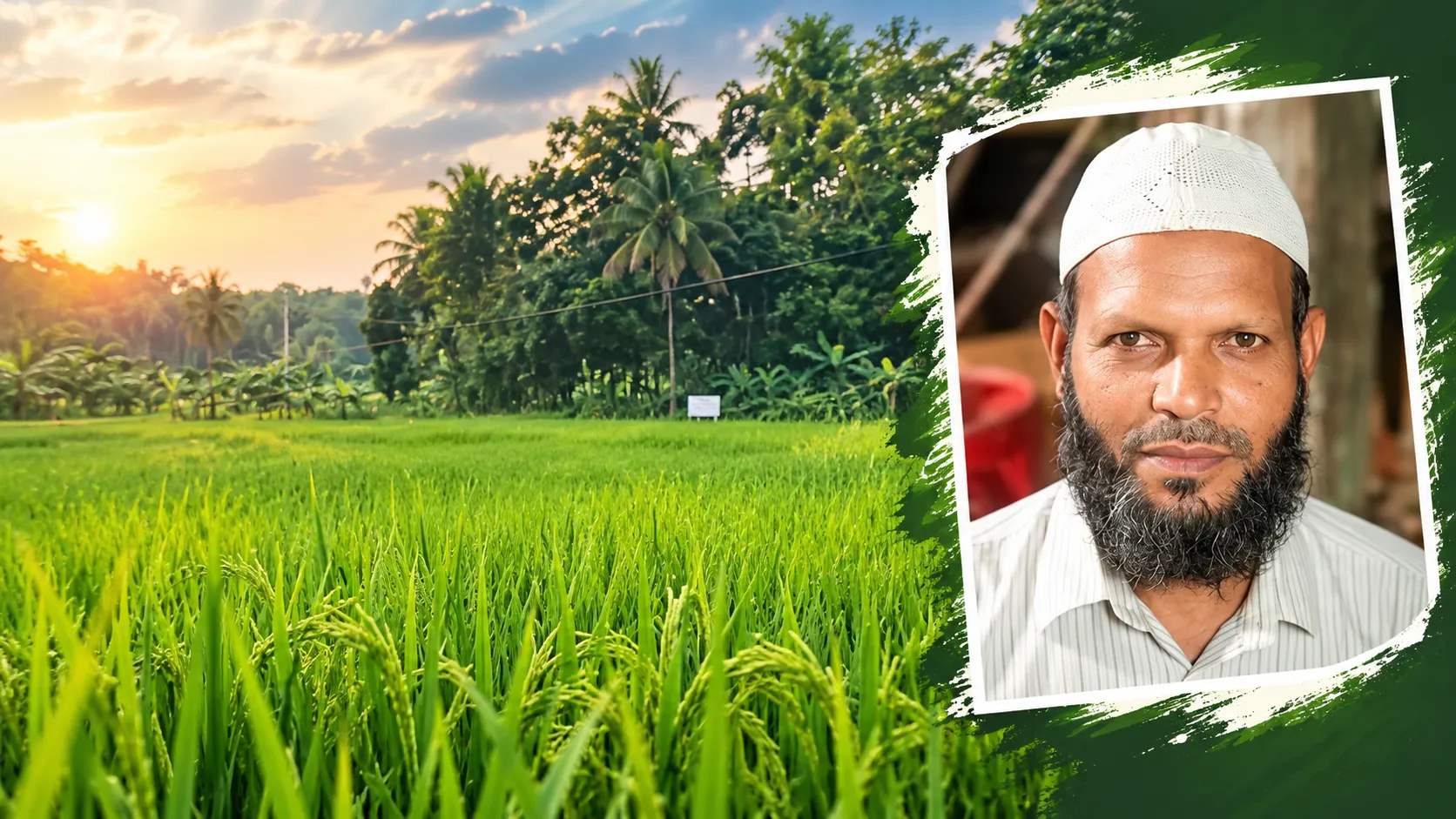 পিরোজপুরে মন্দিরের ভূমিতে জামায়াত নেতার ধান চাষ! দখলের অভিযোগ